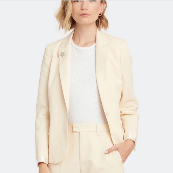 zadig & voltaire victor blazer NWT FR 40 cream - Picture 1 of 4